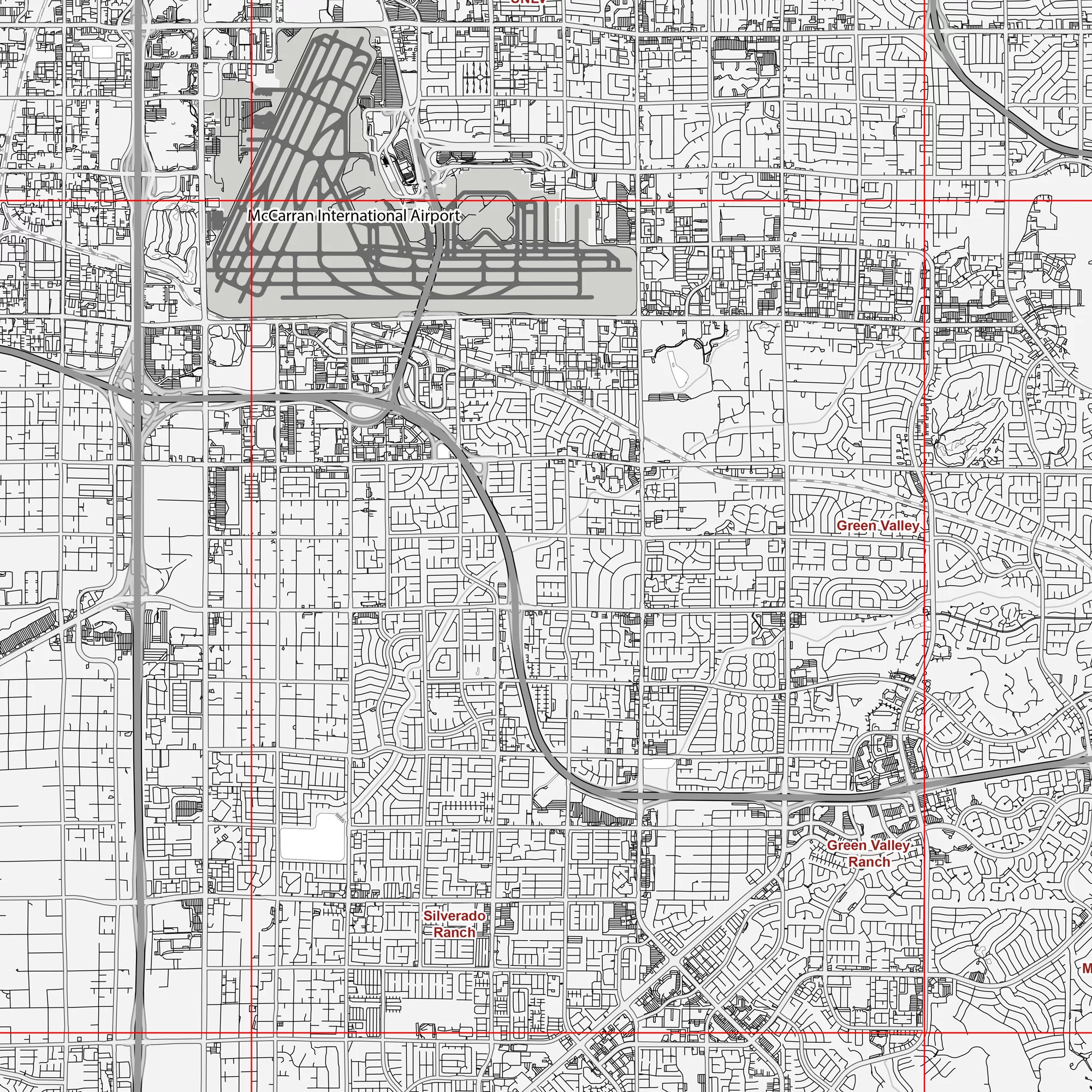 Las Vegas Nevada US Map Vector City Plan Low Detailed (simple white) Street Map editable Adobe Illustrator in layers
