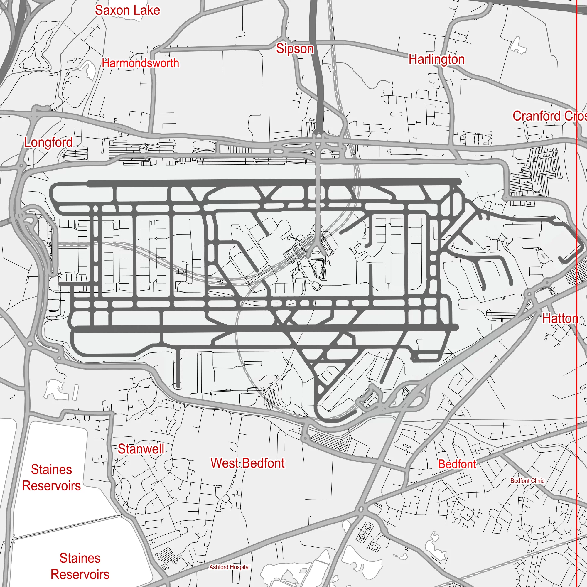 London UK Greater Map Vector City Plan Low Detailed (simple white) Street Map editable Adobe Illustrator in layers