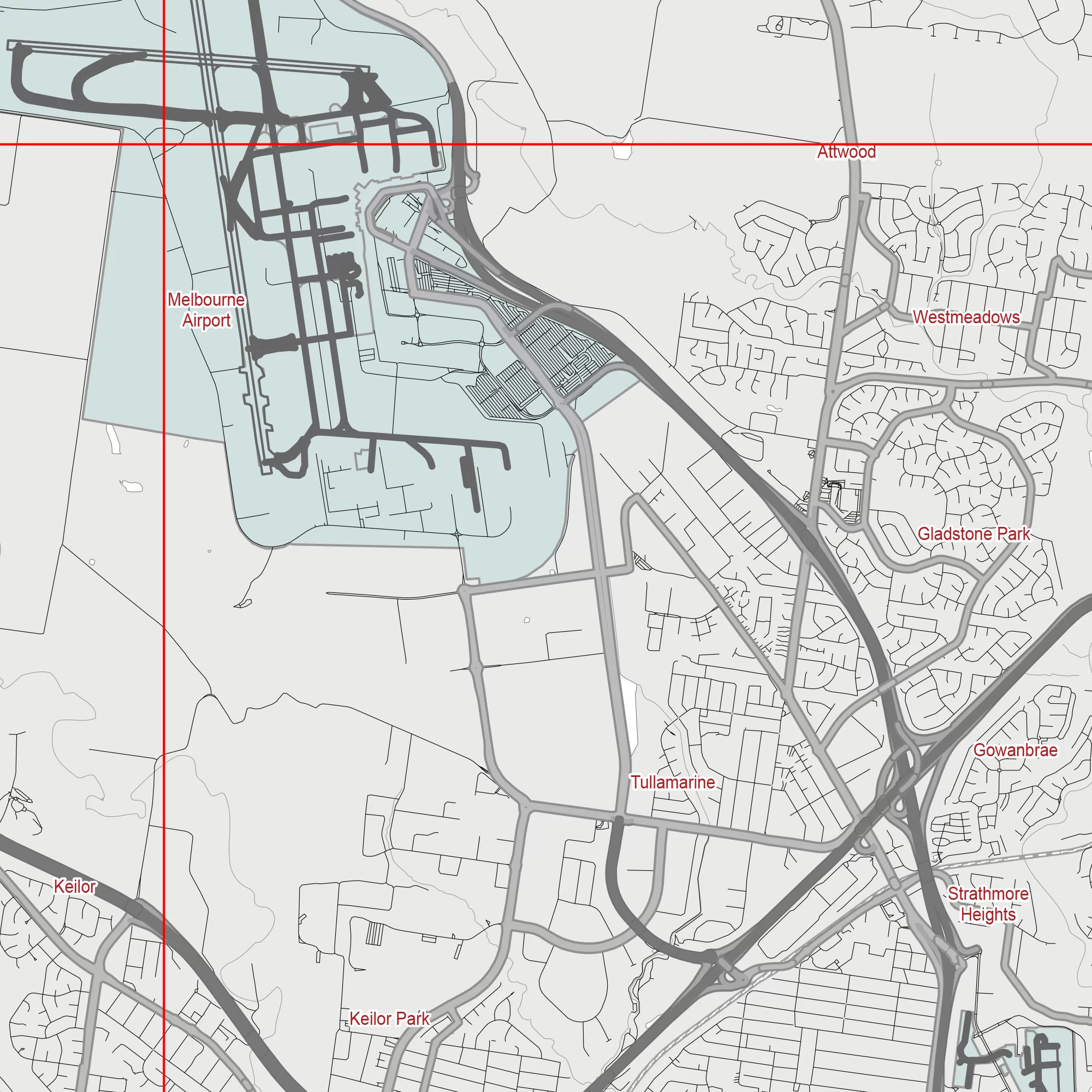Melbourne Australia Map Vector City Plan Low Detailed (simple white) Street Map editable Adobe Illustrator in layers