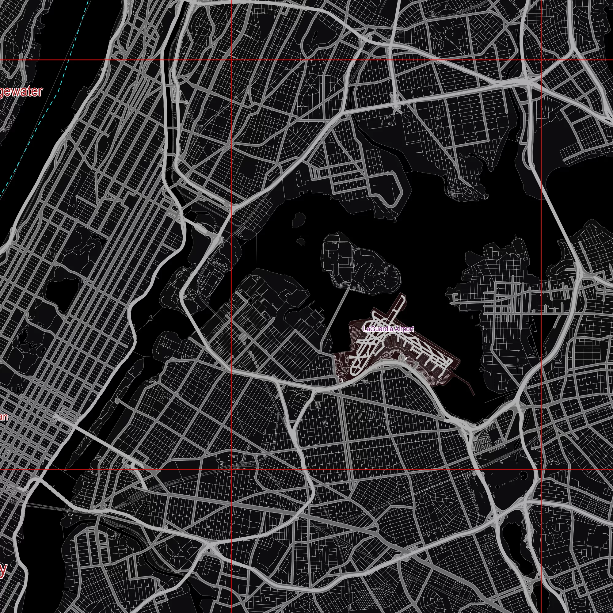 New York City US Map Vector City Plan Low Detailed (simple black) Street Map editable Adobe Illustrator in layers