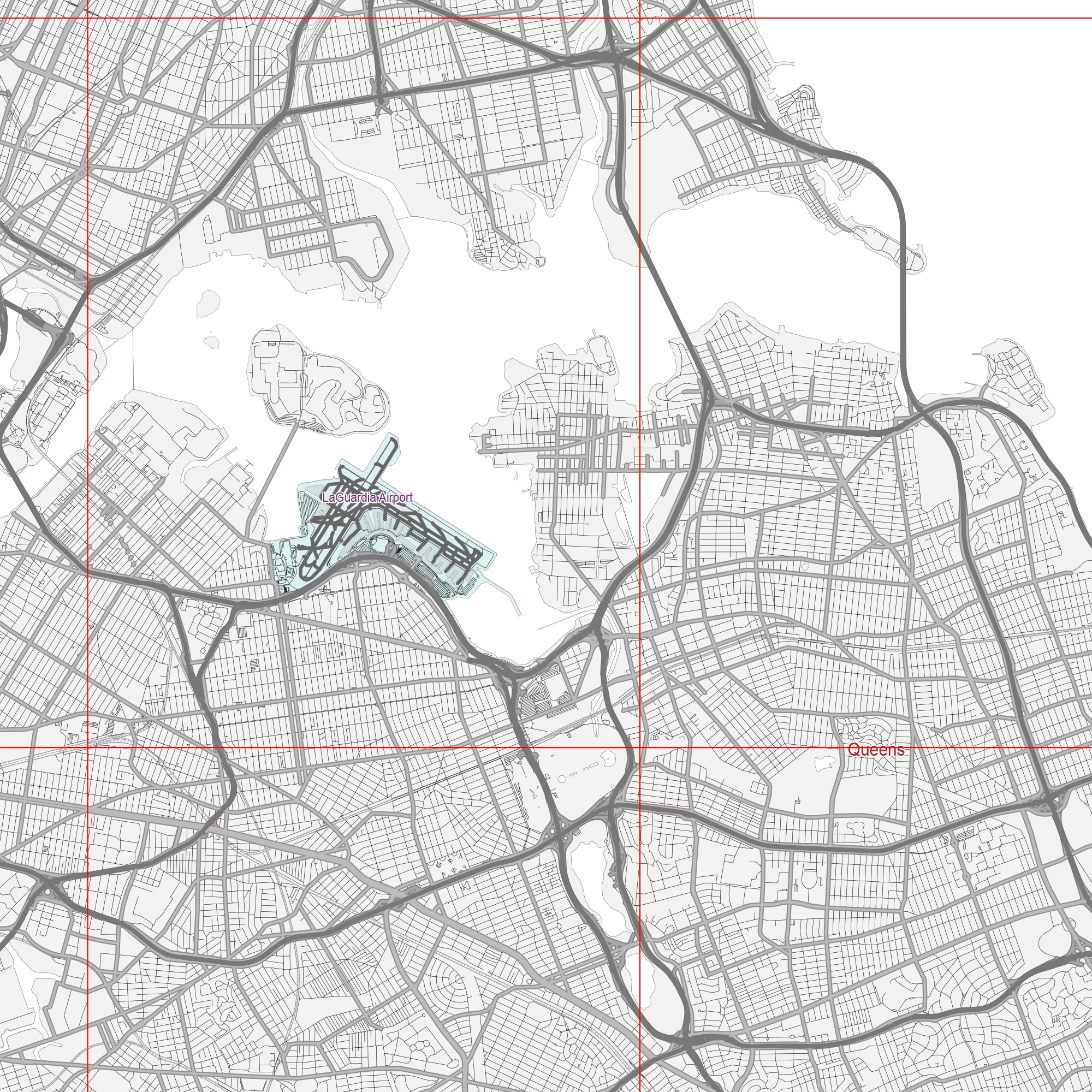 New York City US PDF Vector Map: City Plan Low Detailed (simple white) Street Map editable Adobe PDF in layers