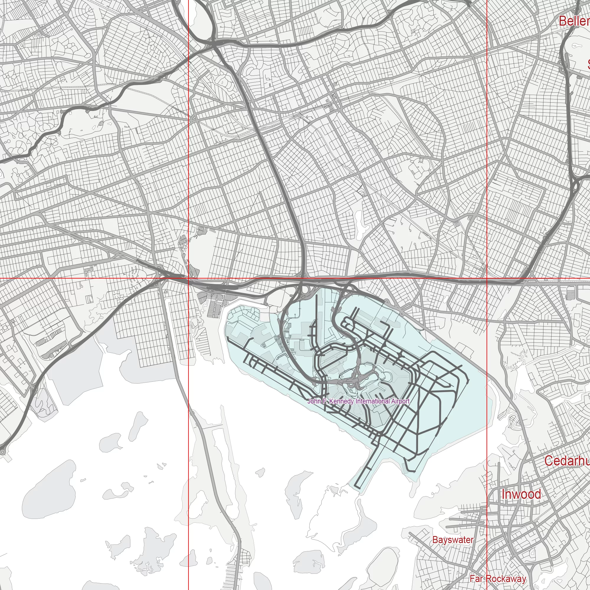 New York City US PDF Vector Map: City Plan Low Detailed (simple white) Street Map editable Adobe PDF in layers