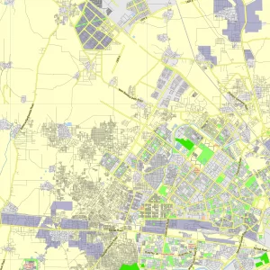 Delhi India editable layered PDF Vector Map Delhi India editable layered PDF Vector Map