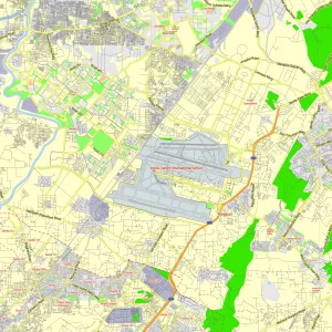 Delhi India editable layered PDF Vector Map Delhi India editable layered PDF Vector Map