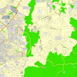 Delhi India editable layered PDF Vector Map Delhi India editable layered PDF Vector Map