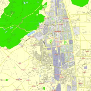 Delhi India editable layered PDF Vector Map Delhi India editable layered PDF Vector Map