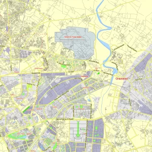 Delhi India editable layered PDF Vector Map Delhi India editable layered PDF Vector Map