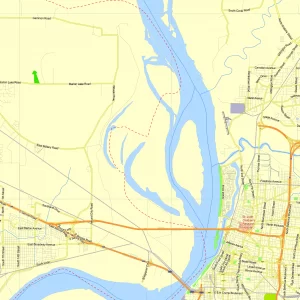 Memphis Tennessee US editable layered PDF Vector Map