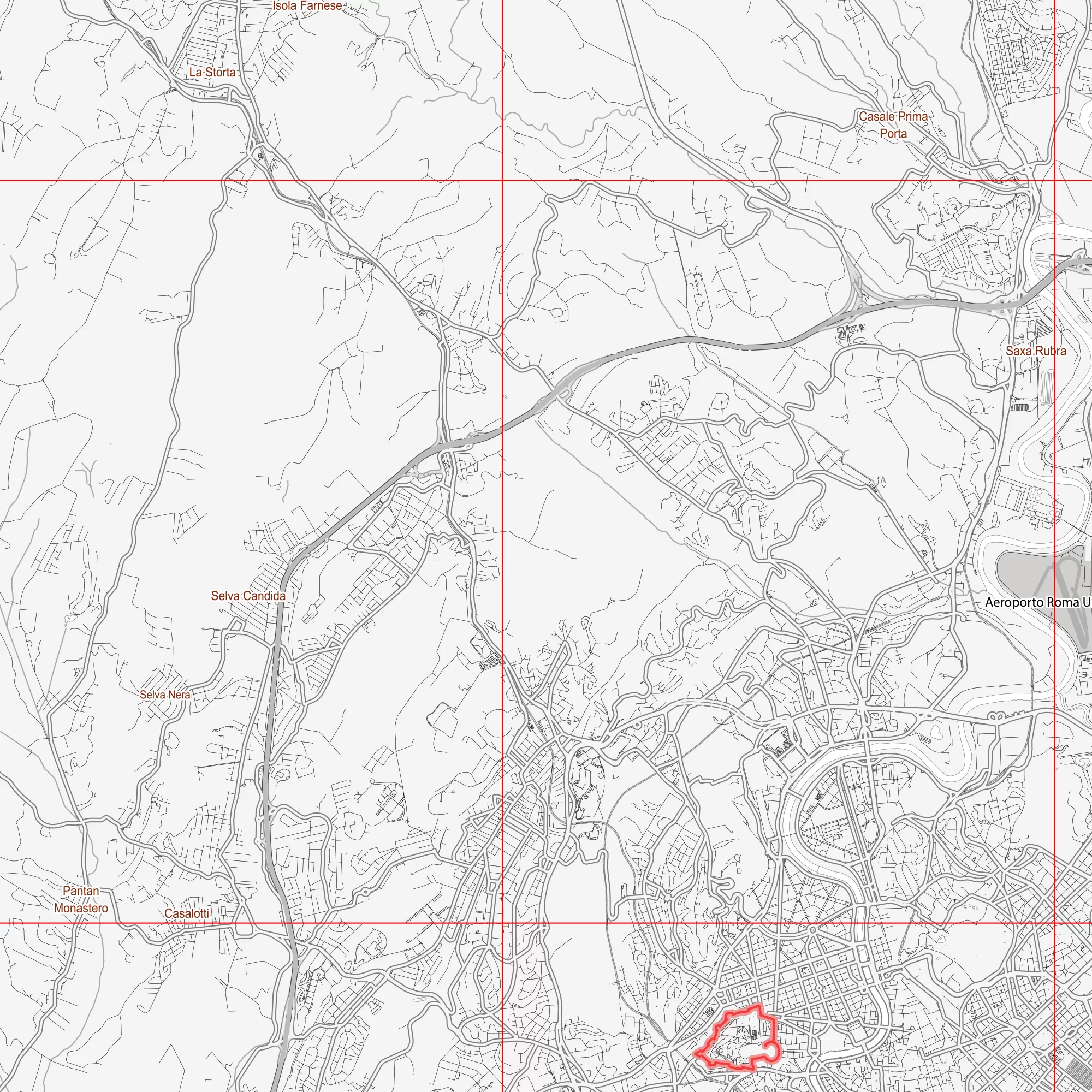Roma Italy PDF Vector Map: City Plan Low Detailed (simple white) Street Map editable Adobe PDF in layers