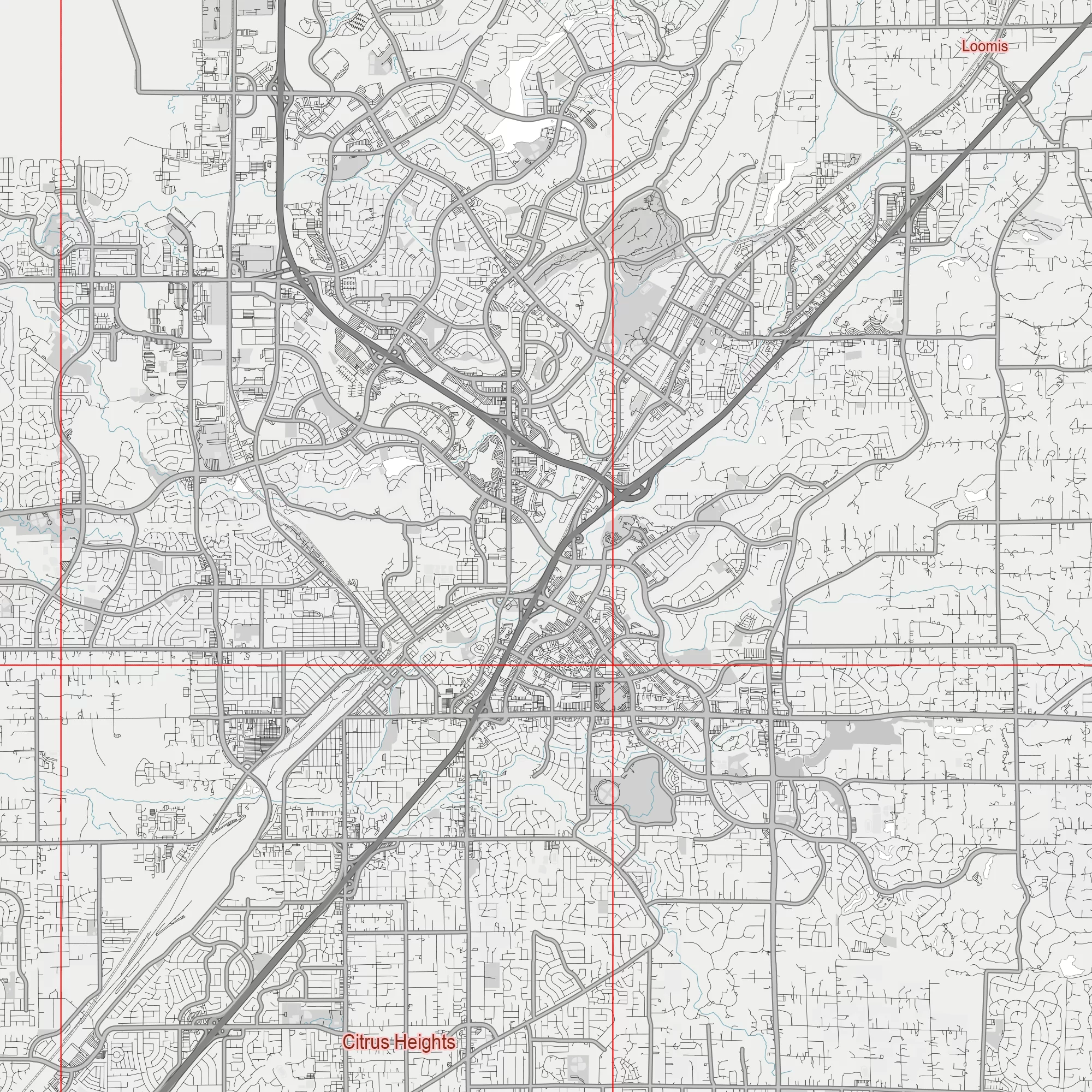 Sacramento California US Map Vector City Plan Low Detailed (simple white) Street Map editable Adobe Illustrator in layers