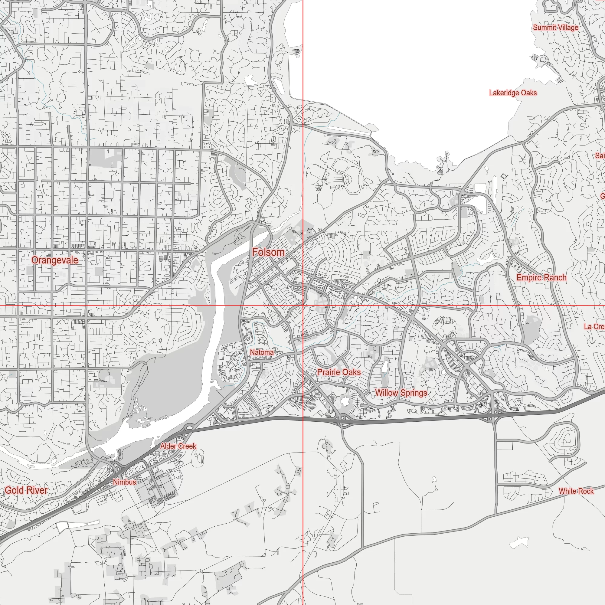 Sacramento California US Map Vector City Plan Low Detailed (simple white) Street Map editable Adobe Illustrator in layers