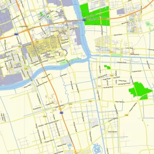 Shanghai China editable layered PDF Vector Map Shanghai China editable layered PDF Vector Map