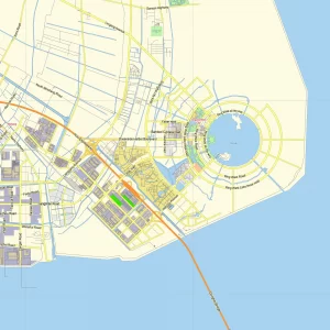 Shanghai China editable layered PDF Vector Map Shanghai China editable layered PDF Vector Map
