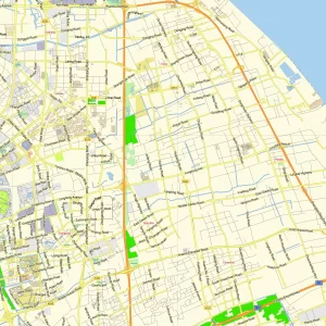 Shanghai China editable layered PDF Vector Map Shanghai China editable layered PDF Vector Map