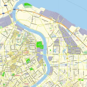 Shanghai China editable layered PDF Vector Map Shanghai China editable layered PDF Vector Map