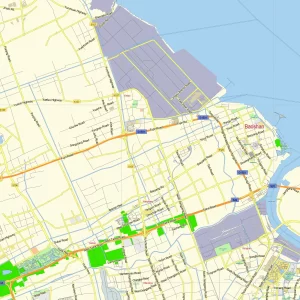 Shanghai China editable layered PDF Vector Map Shanghai China editable layered PDF Vector Map