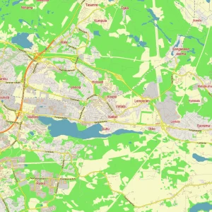 Tampere Finland editable layered PDF Vector Map Tampere Finland editable layered PDF Vector Map