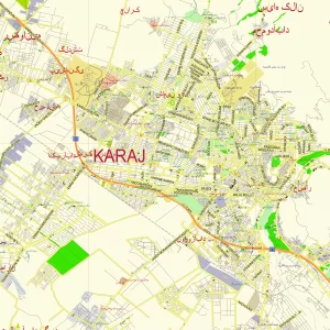 Tehran Iran editable layered PDF Vector Map Tehran Iran editable layered PDF Vector Map