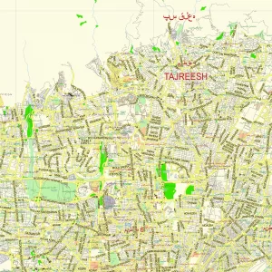 Tehran Iran editable layered PDF Vector Map Tehran Iran editable layered PDF Vector Map