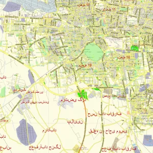 Tehran Iran editable layered PDF Vector Map Tehran Iran editable layered PDF Vector Map