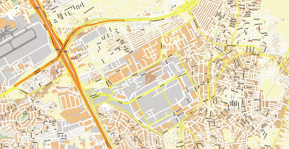 Manila Philippines PDF Vector Map: Exact High Detailed City Plan editable Adobe PDF Street Map in layers