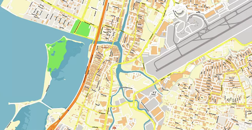 Manila Philippines PDF Vector Map: Exact High Detailed City Plan editable Adobe PDF Street Map in layers