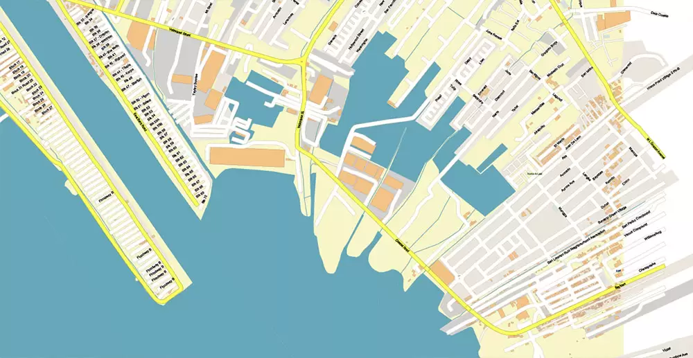 Manila Philippines PDF Vector Map: Exact High Detailed City Plan editable Adobe PDF Street Map in layers
