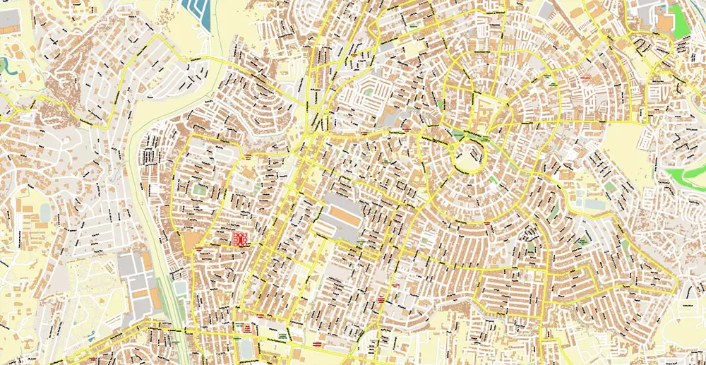 Manila Philippines PDF Vector Map: Exact High Detailed City Plan editable Adobe PDF Street Map in layers