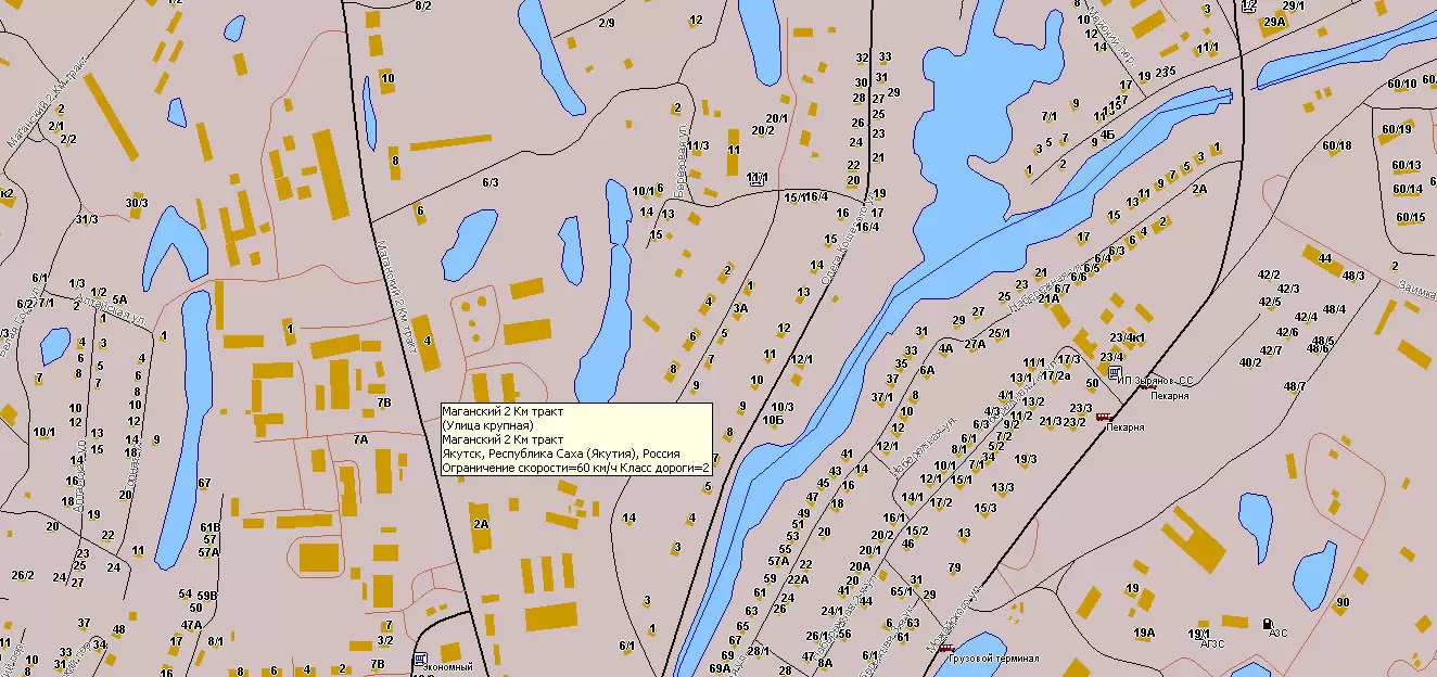 Якутск Россия Векторная Карта в формате MIF (MapInfo Interchange) + Shapefiles + PDF + Illustrator