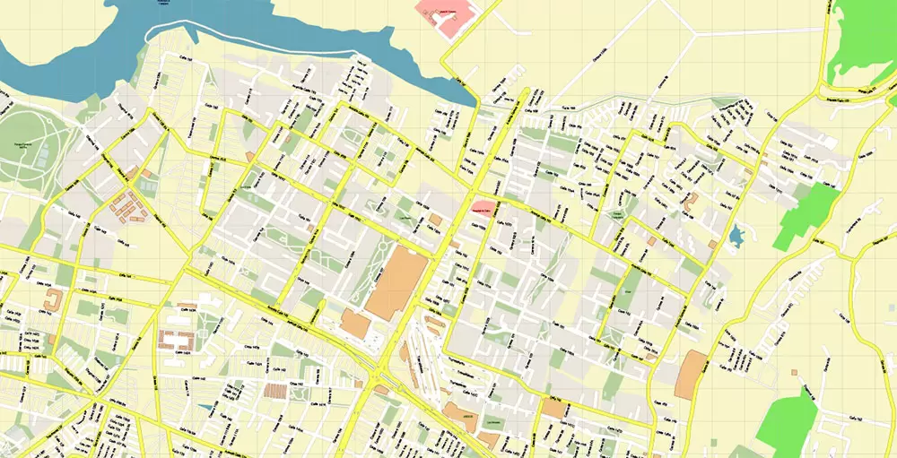 Bogota Colombia PDF City Vector Map Exact High Detailed editable Adobe PDF Street Map in layers
