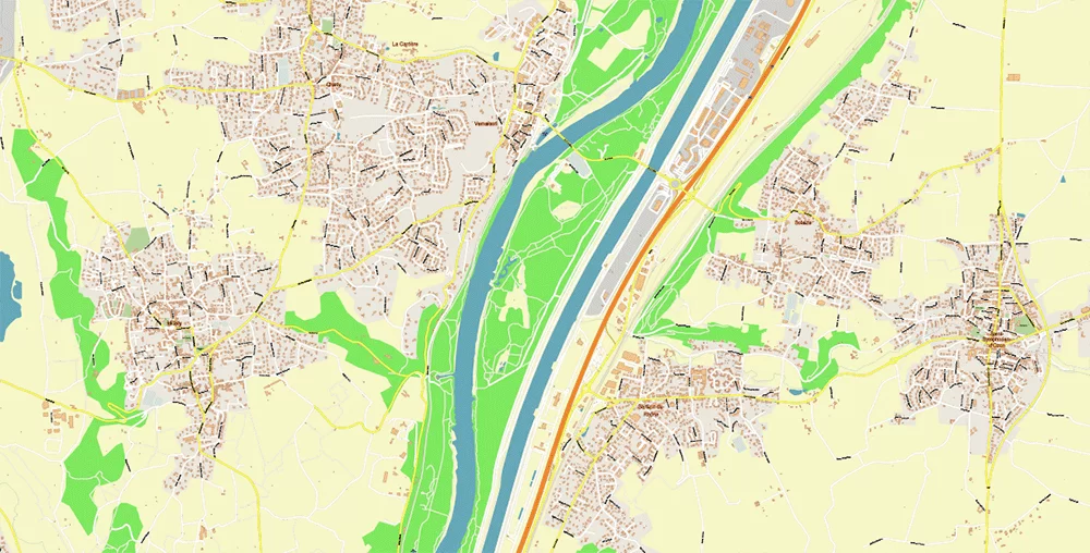 Lyon France City Vector Map Exact High Detailed editable Adobe Illustrator Street Map in layersLyon France City Vector Map Exact High Detailed editable Adobe Illustrator Street Map in layers