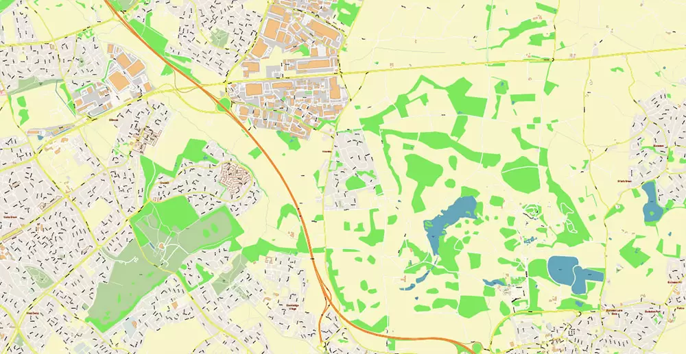 Liverpool UK City Vector PDF Map Exact High Detailed editable Adobe PDF Street Map in layers