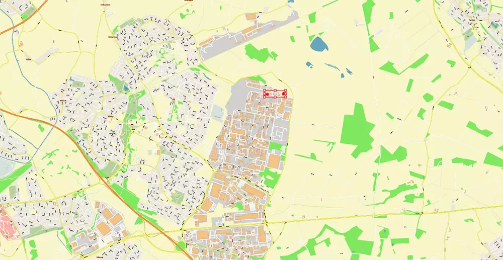 Liverpool UK City Vector PDF Map Exact High Detailed editable Adobe PDF Street Map in layers