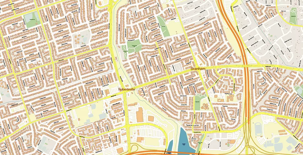 Silicon Valley California US City Vector Map Exact High Detailed editable Adobe Illustrator Street Map in layers