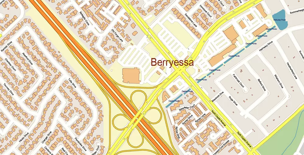 Silicon Valley California US City Vector Map Exact High Detailed editable Adobe Illustrator Street Map in layers