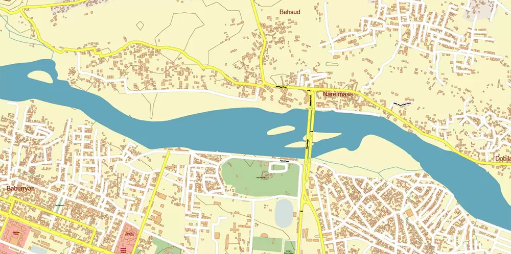 Jalal Abad Afghanistan City Vector Map Exact High Detailed editable Adobe Illustrator Relief Street Map in layers