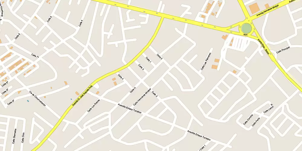 Puerto Plata Rep. Dominicana PDF Vector Map: High Detailed editable Adobe PDF in layers