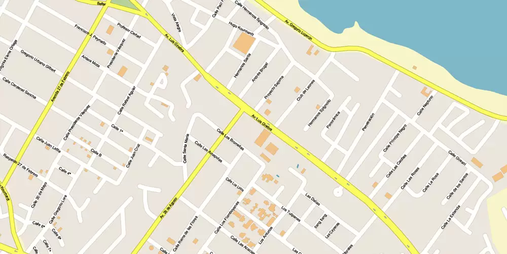 Puerto Plata Rep. Dominicana PDF Vector Map: High Detailed editable Adobe PDF in layers