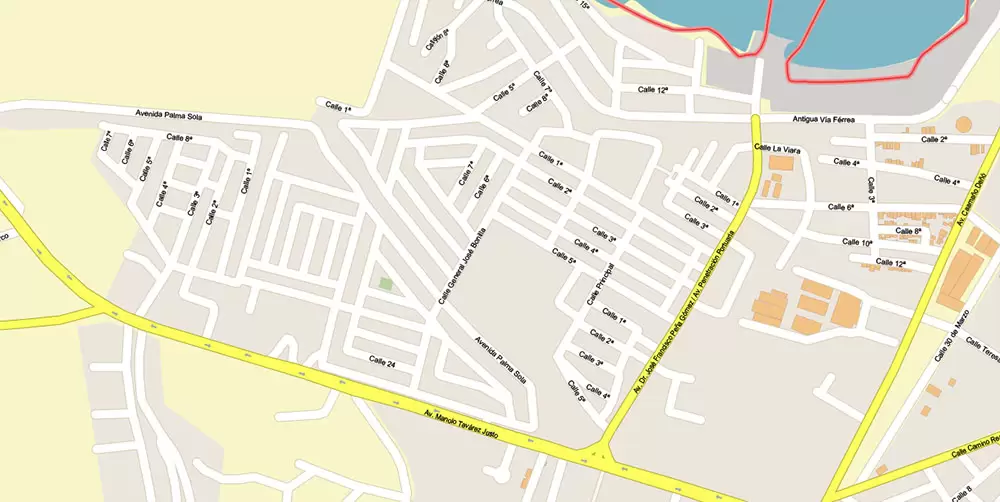 Puerto Plata Rep. Dominicana PDF Vector Map: High Detailed editable Adobe PDF in layers