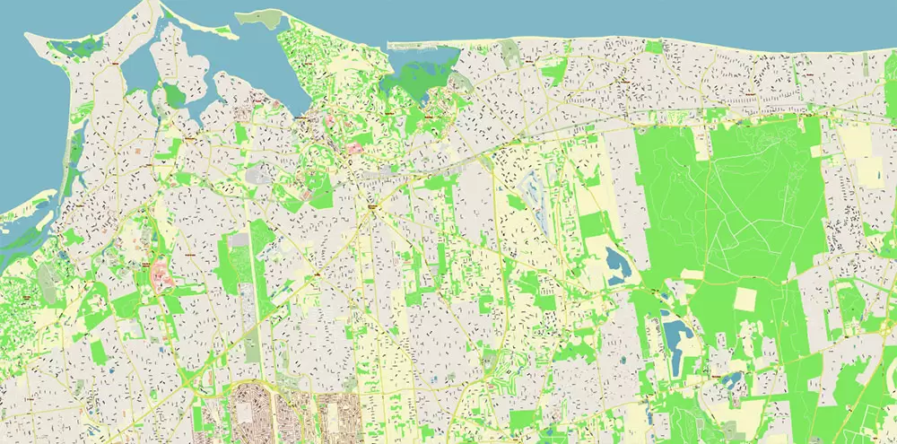 Smithtown Long Island New York US Map Vector High Detailed editable Adobe Illustrator in layers