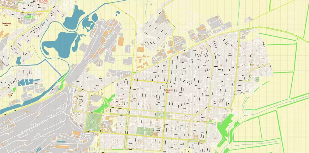 Mariupol Ukraine Map Vector Exact City Plan High Detailed Street Map editable Adobe Illustrator in layers
