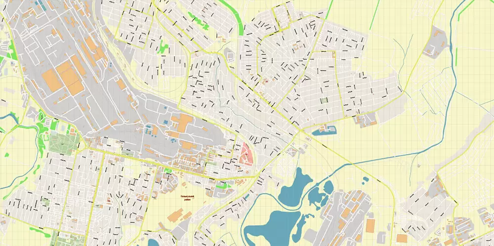 Mariupol Ukraine Map Vector Exact City Plan High Detailed Street Map editable Adobe Illustrator in layers