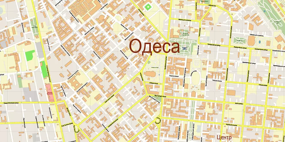 Odesa Ukraine Map Vector Exact City Plan High Detailed Street Map editable Adobe Illustrator in layers