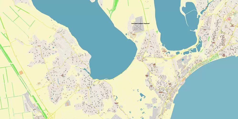 Odesa Ukraine Map Vector Exact City Plan High Detailed Street Map editable Adobe Illustrator in layers