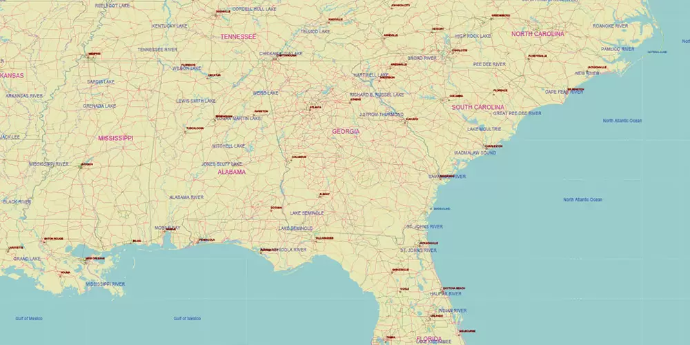 World Geo Lat-Long Projection Political PDF Vector Map High detailed fully editable, Adobe PDF in Layers