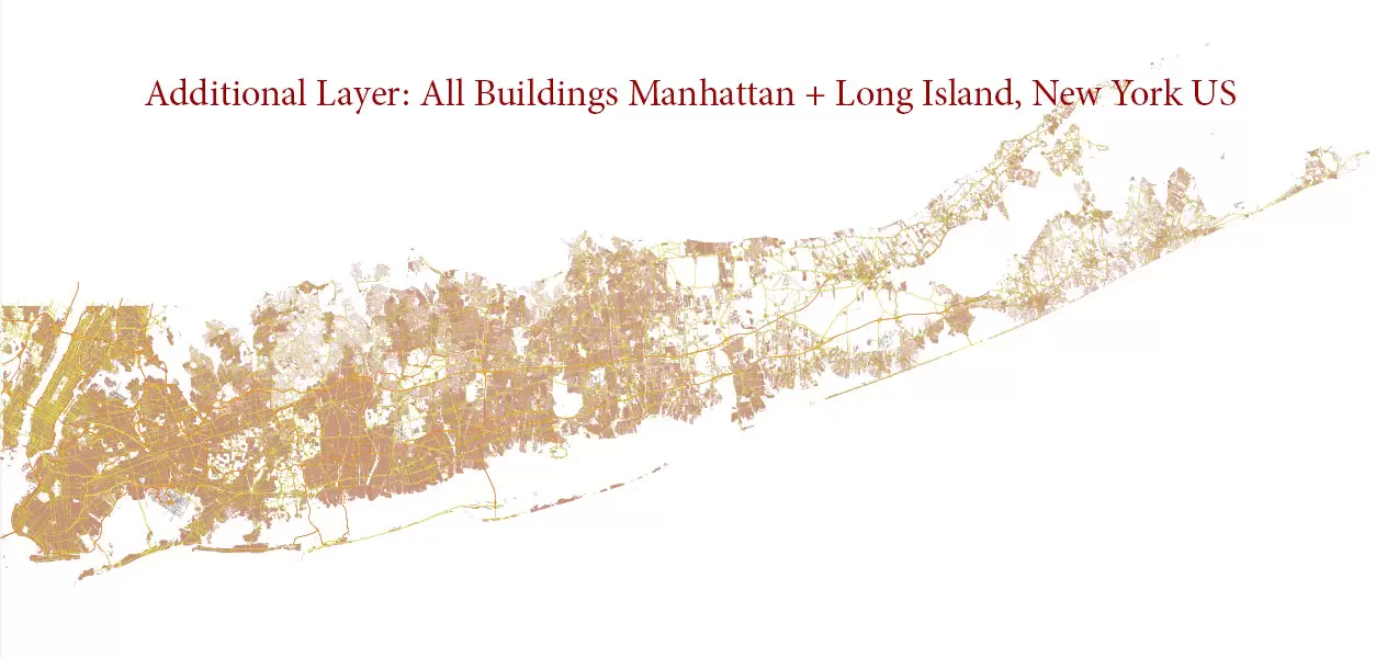 New York City: Manhattan + Long Island NY US Map Vector City Plan High Detailed Street Map editable Adobe Illustrator in layers