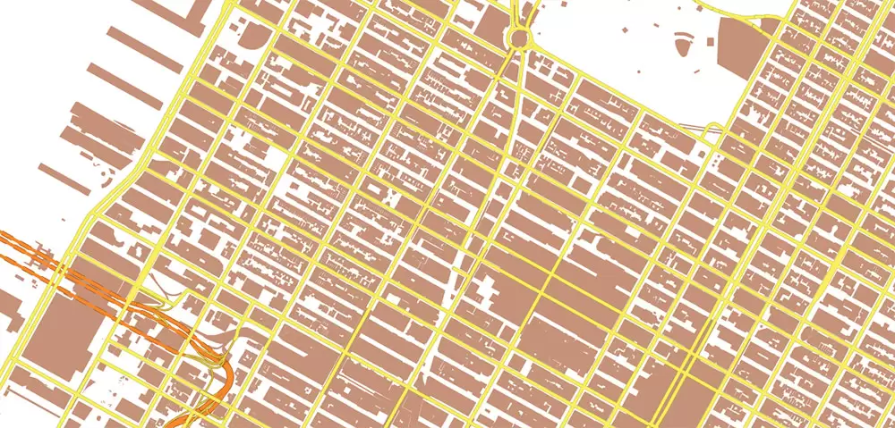 New York City: Manhattan + Long Island NY US Map Vector City Plan High Detailed Street Map editable Adobe Illustrator in layers