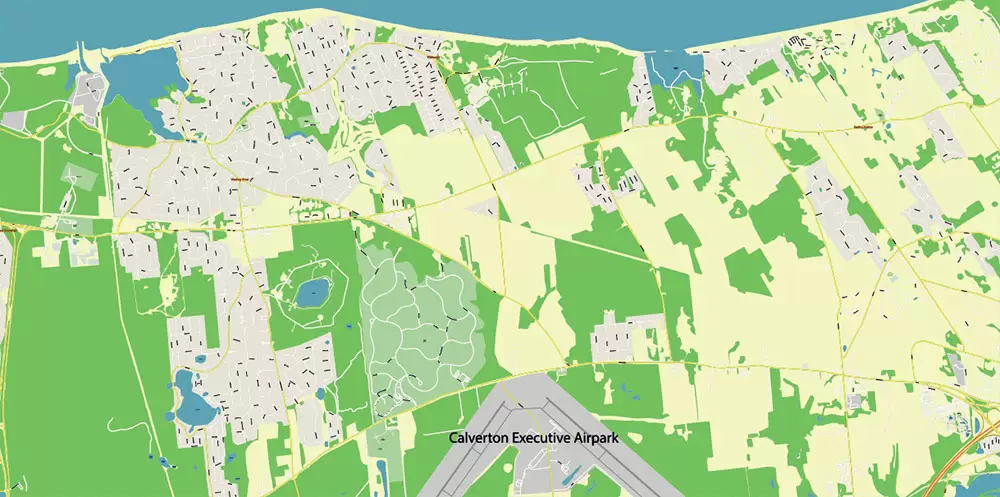 New York City: Manhattan + Long Island NY US Map Vector City Plan High Detailed Street Map editable Adobe Illustrator in layers