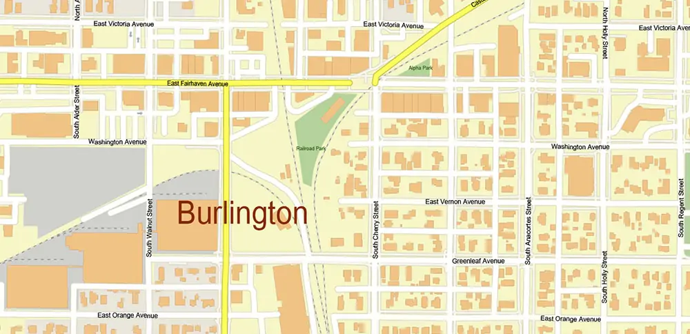 Bellingham Washington US PDF Vector Map exact high detailed editable layered Adobe PDF