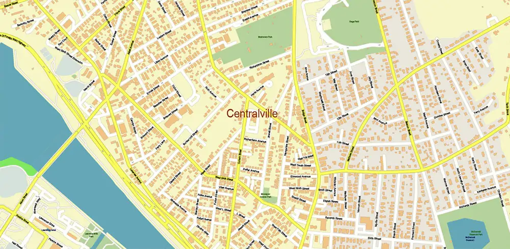 Lawrence Massachusetts US PDF Vector Map high detailed All Roads Streets Cities Towns map editable Layered Adobe PDF